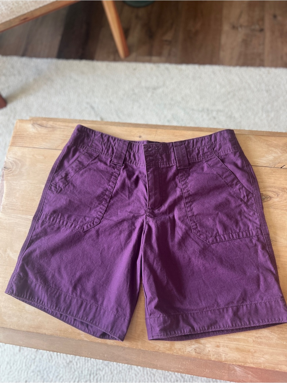 Eddie Bauer Women’s Bermuda Shorts in Deep Plum